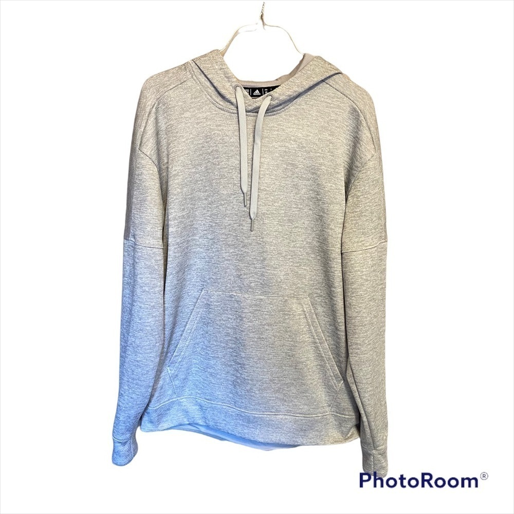 Adidas Pullover Hoodie Sweatshirt Gray Men's Size Medium
